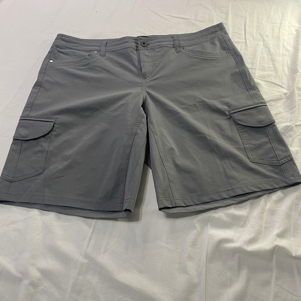 Kuhl Cargo Shorts Women 16 Grey Splash Hiking Outdoor Utility Techwear 10 Inseam